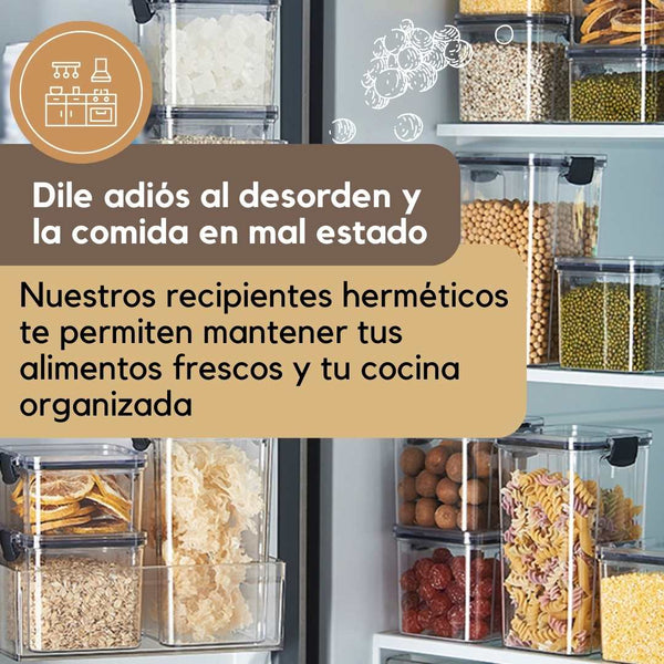 Set X7 Recipientes - La solución definitiva para tu cocina + (BONO EXCLUSIVO)